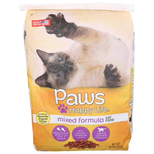 Paws Happy Life Mixed Formula Cat Food - 16 Pound