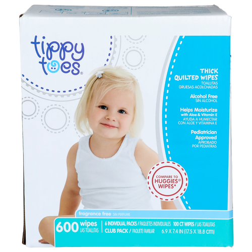 Tippy Toes Wipes - 6 Count