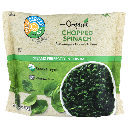 Full Circle Market Organic Chopped Spinach - 12 Ounce - 1 Count