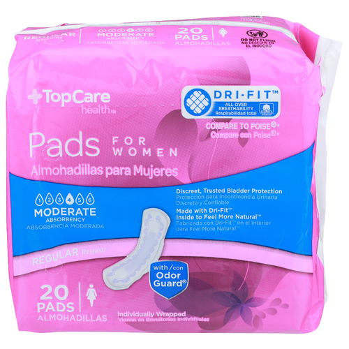 Topcare Health Regular Pads - 20 Count