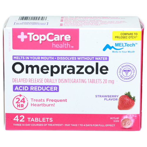 Topcare Health Strawberry Flavor Omeprazole - 42 Count
