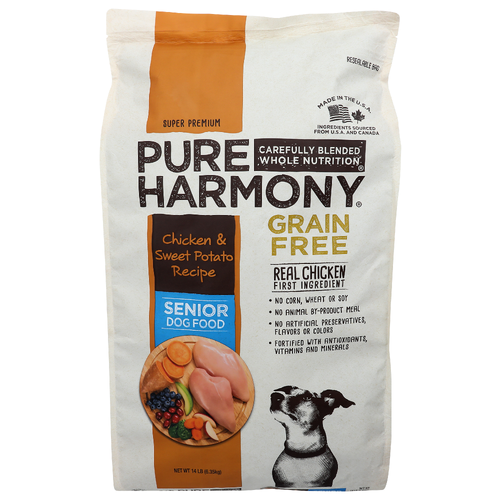 Pure Harmony Grain Free Chicken Sweet Potato Recipe Senior Dog Food - 14 Pound