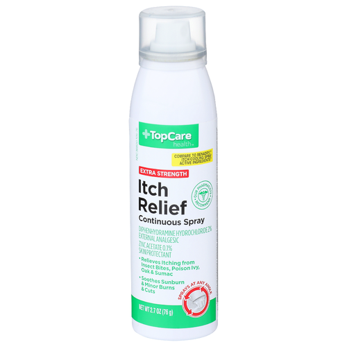 Topcare Health Extra Strength Itch Relief Continuous Spray - 2.7 Ounce