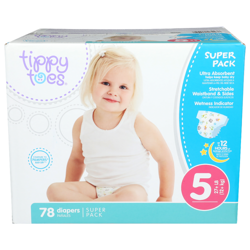 Tippy Toes Super Pack Diaper - 78 Count