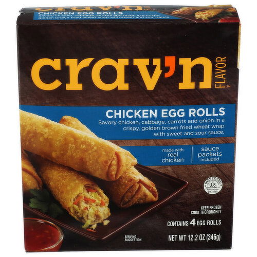 Crav'n Flavor Chicken Egg Roll - 3.05 Ounce - 4 Count
