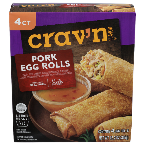 Crav'n Flavor Pork Egg Roll - 3.05 Ounce - 4 Count