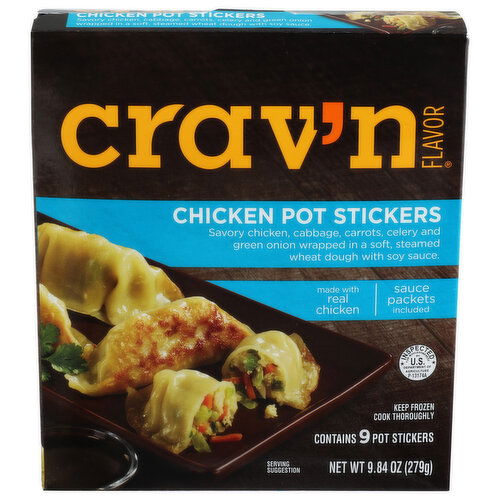 Crav'n Flavor Chicken Pot Stickers - 1.093 Ounce - 9 Count Image 1 of 4