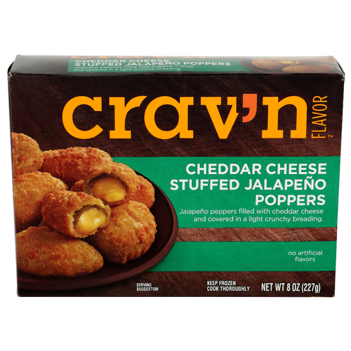 CRAV'N Flavor Cheddar Cheese Stuffed Jalapeno Poppers - 8 Ounce Image 1 of 4