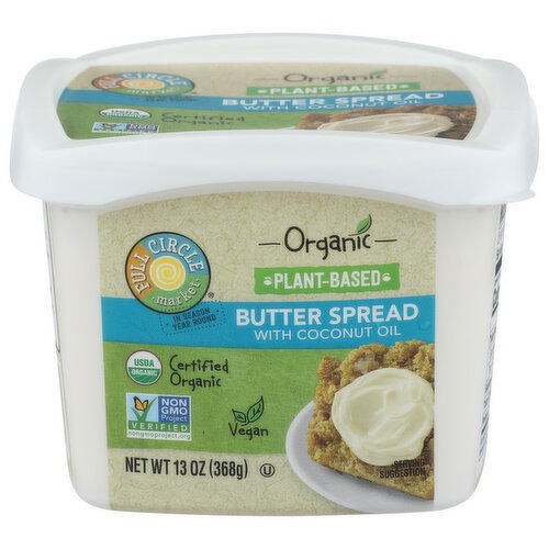 Full Circle Market Organic Plant-Based Butter Spread With Coconut Oil  - 13 Ounce Image 1 of 4