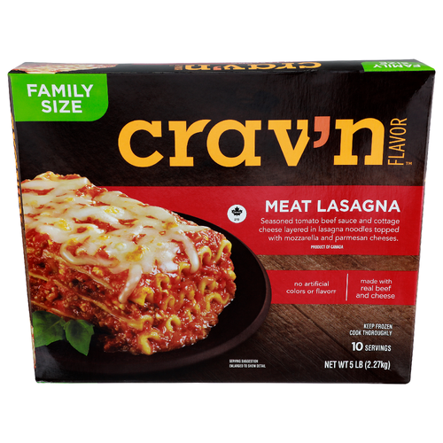 Crav'n Flavor Meat Lasagna - 0.5 Pound - 10 Count