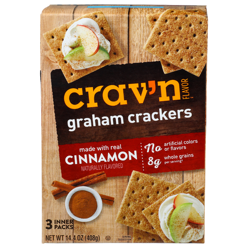 Crav'n Flavor Cinnamon Graham Crackers - 4.8 Ounce - 3 Count