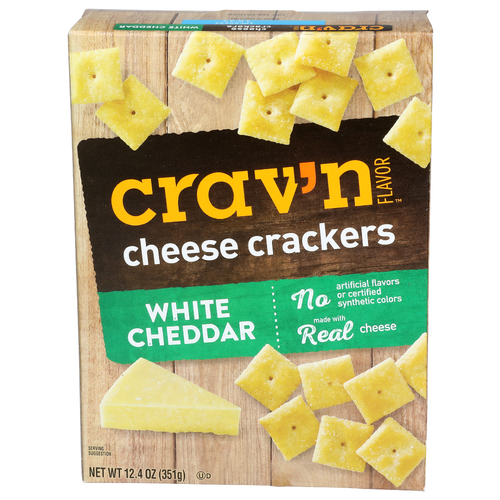 Crav'n Flavor White Cheddar Cheese Crackers - 12.4 Ounce