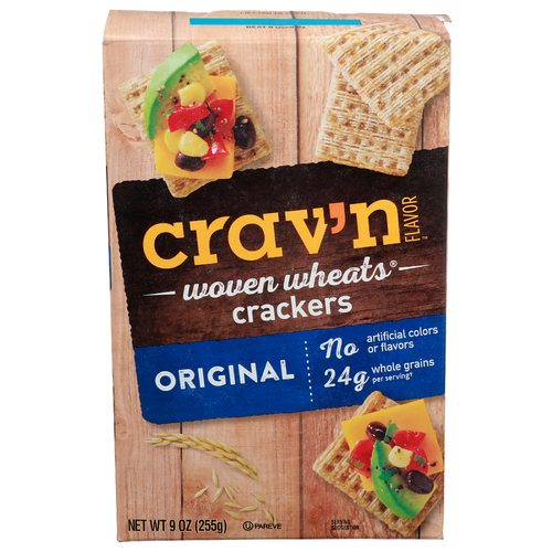 Crav'n Flavor Original Woven Wheats Crackers - 9 Ounce