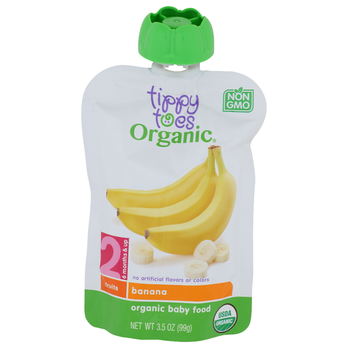 TIPPY TOES ORGANIC Banana Baby Food - 3.5 Ounce