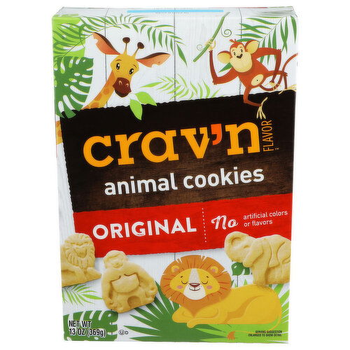 Crav'n Flavor  Original Animal Cookies - 13 Ounce