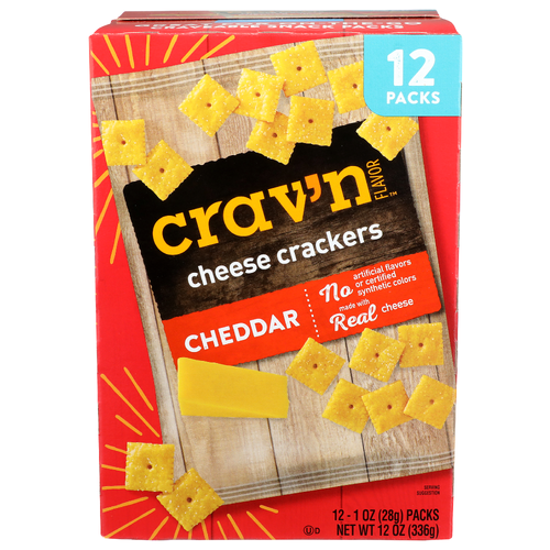 Crav'n Flavor Cheddar Cheese Crackers - 12 Ounce