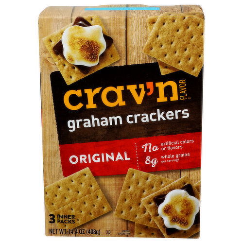 Crav'n Flavor  Original Graham Crackers - 4.8 Ounce - 3 Count Image 1 of 4