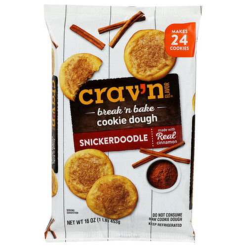 Crav'n Flavor Break 'n Bake Snickerdoodle Cookie Dough - 16 Ounce - 1 Count