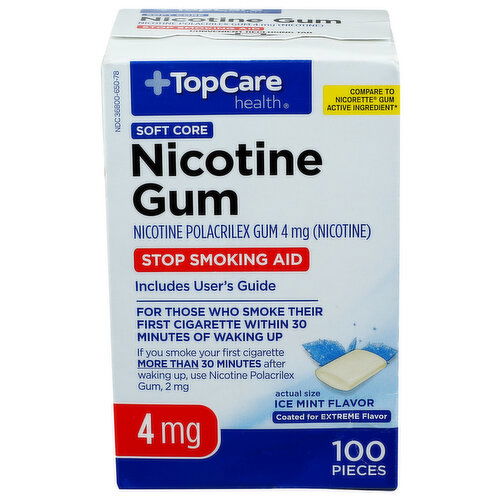 Top Care Nicotine Gum - 100 Count