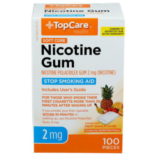 Top Care Health Fruit Wave Nicotine Gum - 100 Count