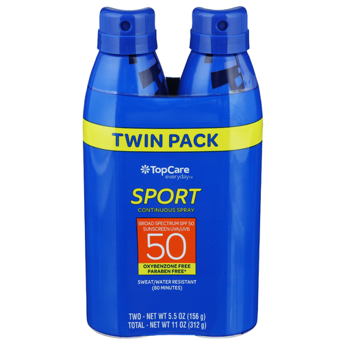Top Care Everyday Sport Spf 50 Spray Sunscreen - 5.5 Ounce - 2 Count Image 1 of 2