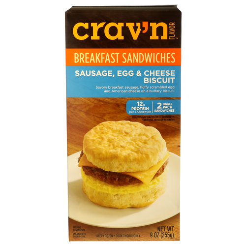 Crav'n Flavor Breakfast Sandwiches - 4.5 Ounce - 2 Count
