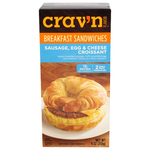 Crav'n Flavor Breakfast Sandwiches - 4.5 Ounce - 2 Count