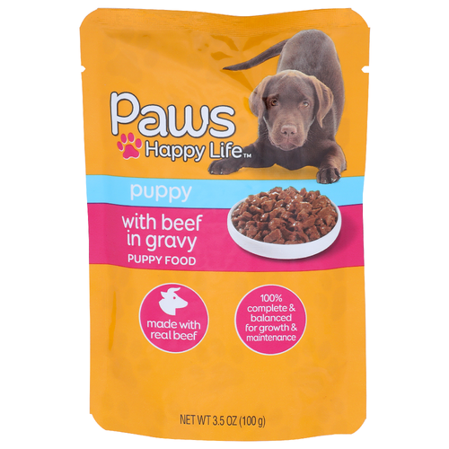 Paws Happy Life Beef Gravy Puppy Food - 3.5 Ounce