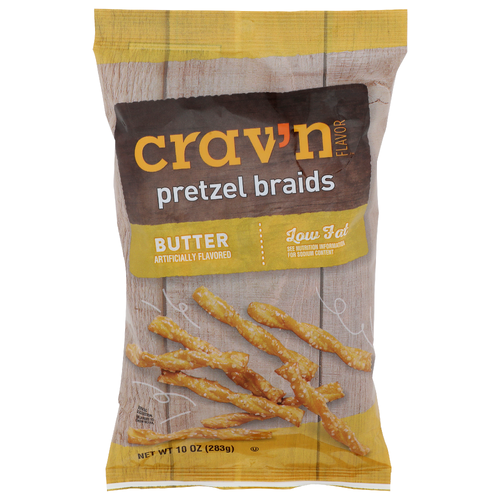 Crav'n Flavor Butter Pretzel Braids - 10 Ounce