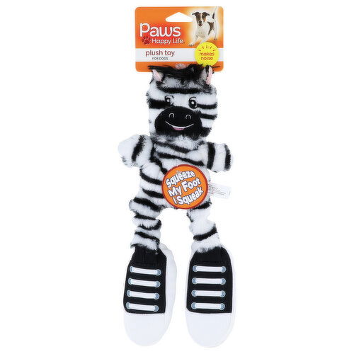 Paws Happy Life Zebra Dog Toy - 1 Each Image 1 of 2