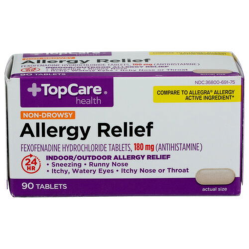 Topcare Tc Alrg Rlf Fexfndn Hcl - 90 Count Image 1 of 4