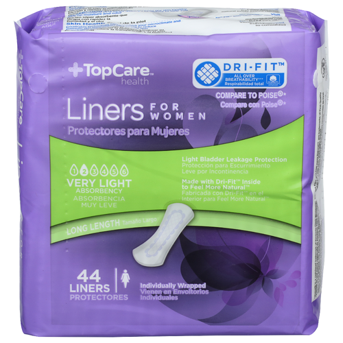 Topcare Health Long Length Liners - 44 Count