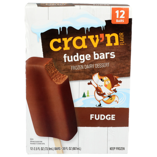 Crav'n Flavor Fudge Bars Frozen Dairy Dessert - 2.5 Fluid Ounce - 12 Count