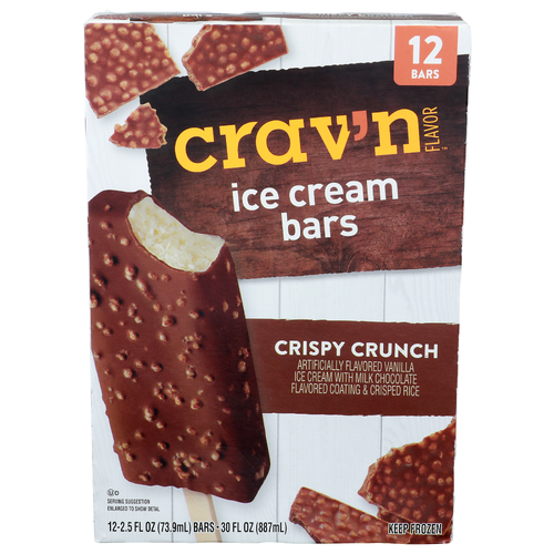 Crav'n Flavor Crispy Crunch Ice Cream Bars - 2.5 Fluid Ounce - 12 Count