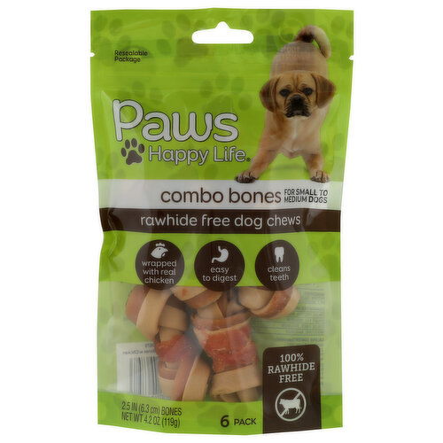 Paws Happy Life Chicken Wrapped Combo Bones - 0.7 Ounce - 6 Count Image 1 of 4