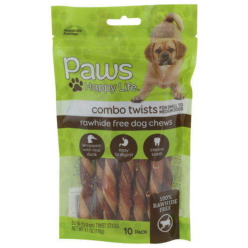 Paws Happy Life Duck Wrapped Combo Twists - 0.41 Ounce - 10 Count Image 1 of 4