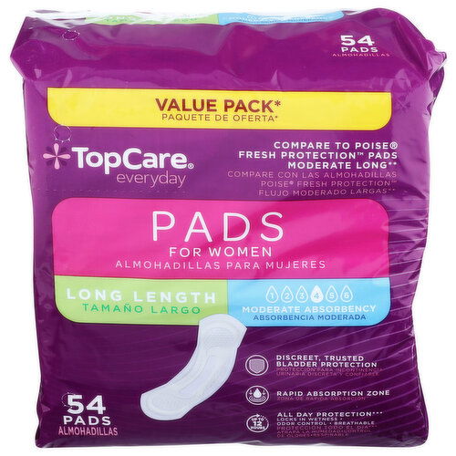 Topcare Tc Bladder Cntrl Pads Moderate - 54 Count Image 1 of 2
