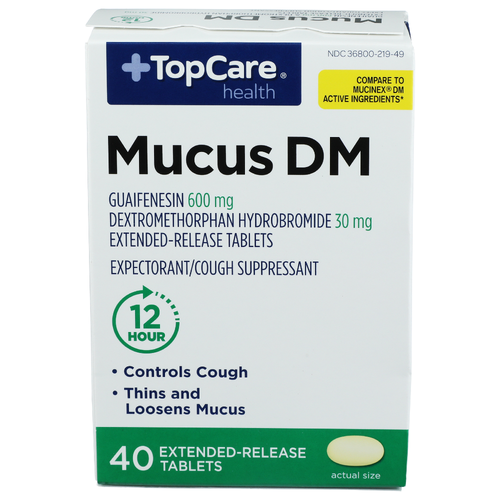 Top Care Health Mucus Relief Dm Extended-Release Tablets - 40 Count