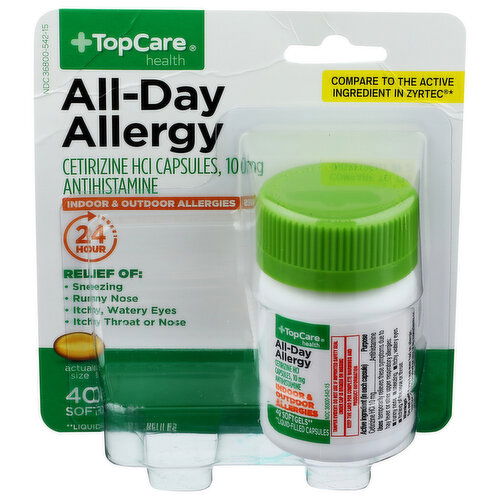 Top Care Health All-Day Allergy Relief Softgels - 40 Count
