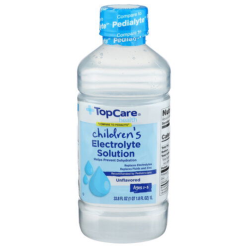 Top Care Health Unflavored Children's Electrolyte Solution - 33.8 Fluid Ounce