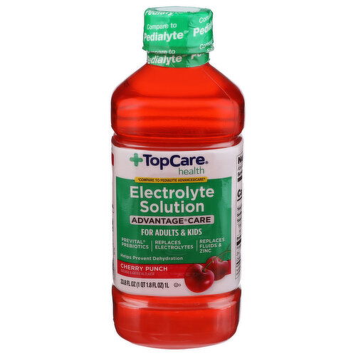 Top Care Health Cherry Punch Advantage Electrolyte Solution - 33.8 Fluid Ounce Image 1 of 4