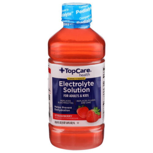 Top Care Health Strawberry Electrolyte Solution - 33.8 Fluid Ounce