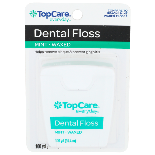 Topcare Everyday Mint Waxed Dental Floss - 100 Yard