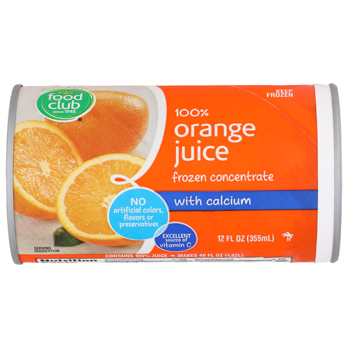 Food Club Frozen Concentrate Orange Juice - 12 Fluid Ounce