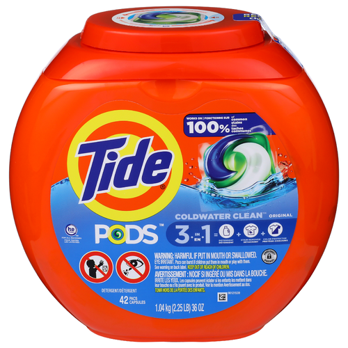 Tide Pods Original Coldwater Clean - 0.857 Ounce - 42 Count
