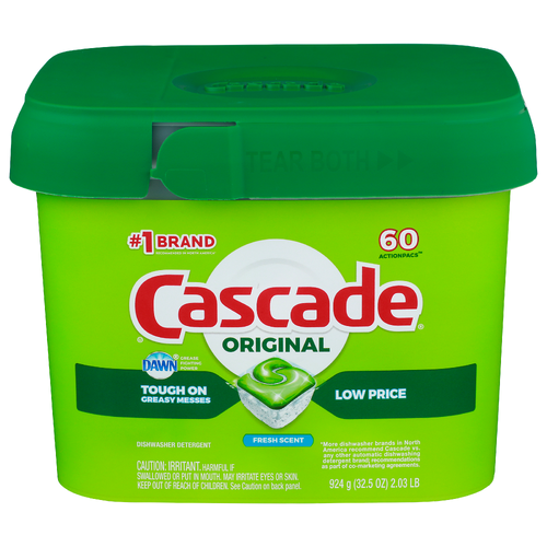 Cascade Fresh Scent Dawn Grease Fighting Power Original Dishwasher Detergent - 15.4 Gram - 60 Count