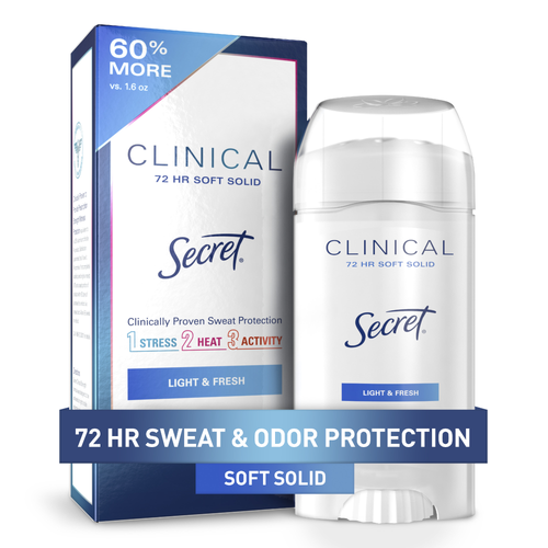 Secret Light & Fresh Soft Solid Clinical+ Strength Antiperspirant - 2.6 Ounce Image 1 of 2