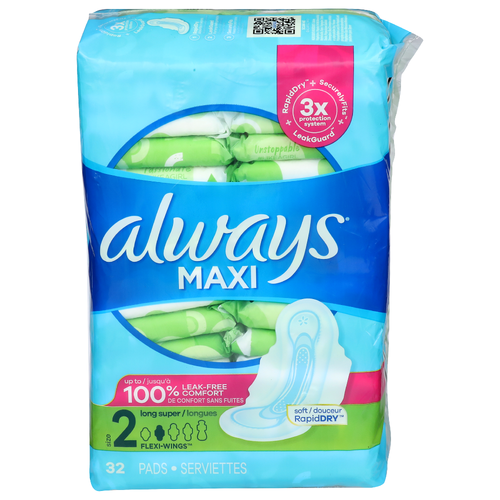 Always Maxi Pads - 32 Count