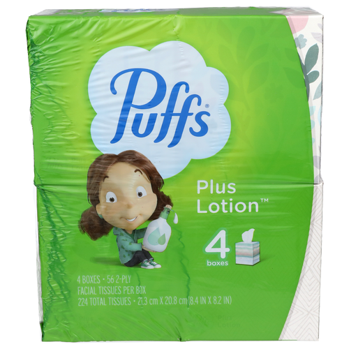 Puffs Plus Lotion Facial Tissues - 4 Count