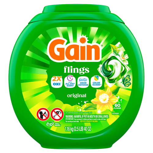 Gain Flings Laundry Detergent Pacs, , Moonlight Breeze Scent - 70 Count Image 1 of 2
